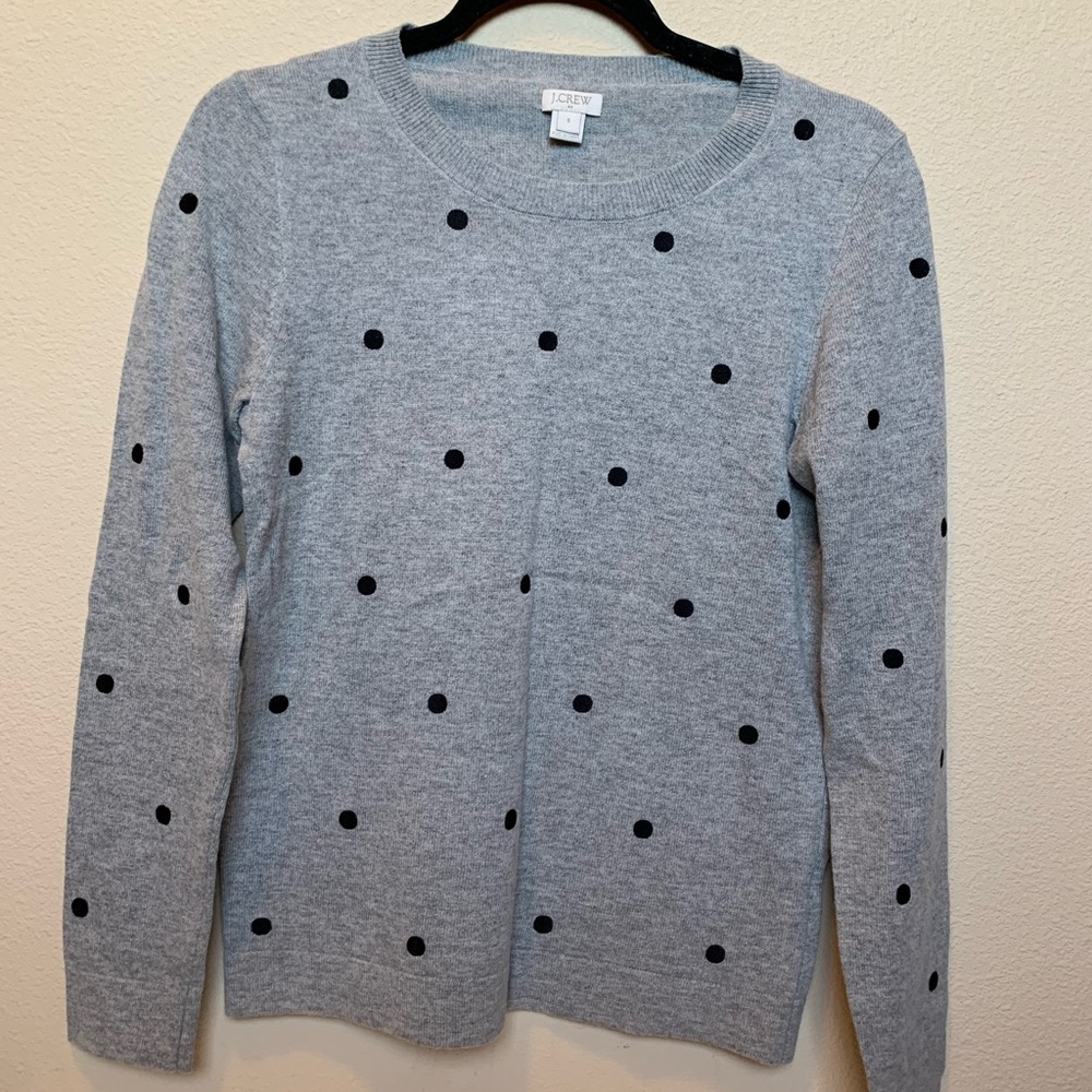 J. Crew Polka dot lightweight sweatshirt small